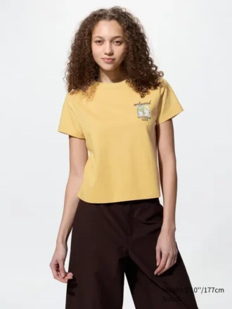 Mofusand Ut grafisk T-shirt för dam