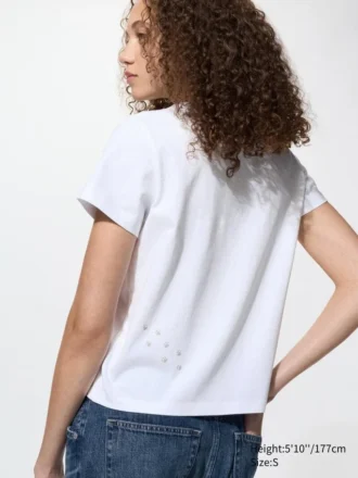 Mofusand Ut grafisk T-shirt för dam