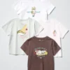 Mofusand Ut grafisk T-shirt för dam Mofusand Ut grafisk T-shirt för dam
