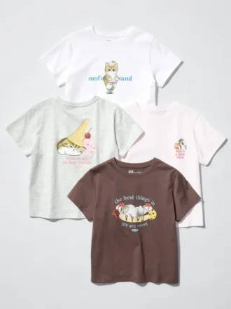 Mofusand Ut grafisk T-shirt för dam