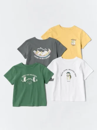 Mofusand Ut grafisk T-shirt för dam