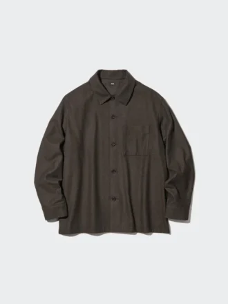 Overshirts i borstad twill för herr