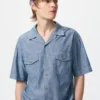 Oversized skjorta i chambray för herr Oversized skjorta i chambray för herr