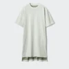 Oversized tvåfärgad T-shirtklänning för dam Oversized tvåfärgad T-shirtklänning för dam