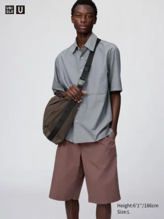Pleated Wide Shorts för herr | 12,5″
