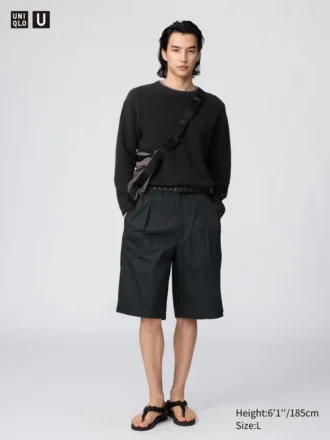 Pleated Wide Shorts för herr | 12,5″