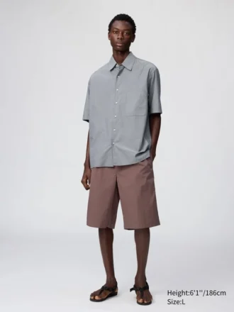 Pleated Wide Shorts för herr | 12,5″