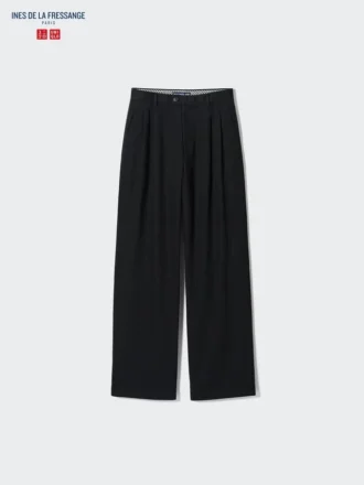 Plisserade vida byxor för dam | Denim Plisserade vida byxor för dam | Denim