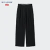 Plisserade vida byxor för dam | Denim Plisserade vida byxor för dam | Denim