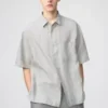 Premium Linen-oversizedskjorta för herr | Kortärmad Premium Linen-oversizedskjorta för herr | Kortärmad