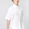 Premium Linen-oversizedskjorta för herr | Kortärmad