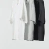 Premium Linen-oversizedskjorta för herr | Kortärmad Premium Linen-oversizedskjorta för herr | Kortärmad