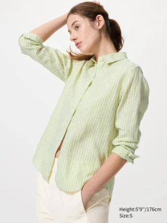 Premium Linen-skjorta för dam | Randig
