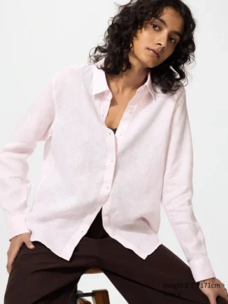 Premium Linen-skjorta för dam | Randig
