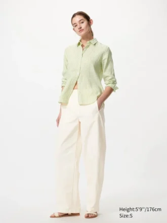 Premium Linen-skjorta för dam | Randig