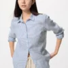 Premium Linen-skjorta för damer | Randig