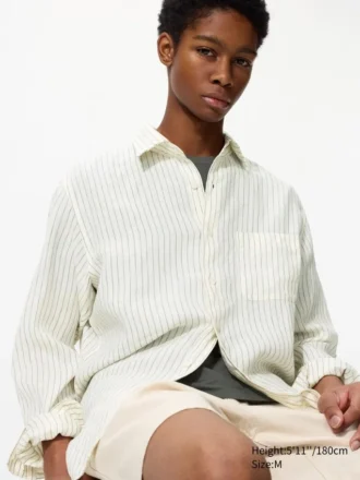 Premium Linen-skjorta för herr | Randig