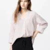 Premium Linen-skjorta med skipperkrage för dam | Randig Premium Linen-skjorta med skipperkrage för dam | Randig