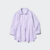 Premium Linen-skjorta med skipperkrage och 3/4-ärmar för dam | Randig Premium Linen-skjorta med skipperkrage och 3/4-ärmar för dam | Randig