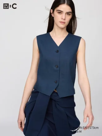 Premium Linen-väst för dam