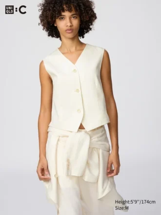 Premium Linen-väst för dam