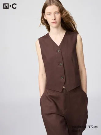 Premium Linen-väst för dam
