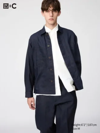 Premiumskjortjacka i Premium Linen för herr