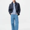 Raka färgade jeans i bred passform för herr Raka färgade jeans i bred passform för herr