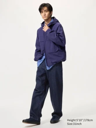 Raka jeans i bred passform för herr