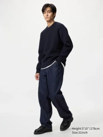 Raka jeans i bred passform för män | Tall