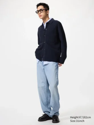 Raka jeans i bred passform för män | Tall