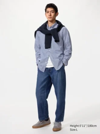 Relaxade ankellånga jeans för herr Relaxade ankellånga jeans för herr