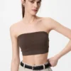 Ribbad bandeau-bh utan bygel för damer Ribbad bandeau-bh utan bygel för damer
