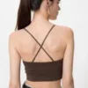 Ribbad bandeau-bh utan bygel för damer Ribbad bandeau-bh utan bygel för damer