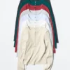 Ribbad Henley-T-shirt för dam