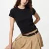 Ribbad mini-T-shirtar för dam Ribbad mini-T-shirtar för dam
