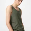Ribbad tank top för män i Dry Color Ribbad tank top för män i Dry Color