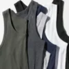 Ribbad tank top för män i Dry Color Ribbad tank top för män i Dry Color