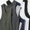 Ribbad tank top för män i Dry Color Ribbad tank top för män i Dry Color