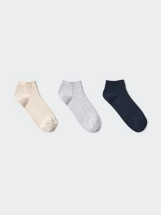 Ribbade korta strumpor för dam | 3 par