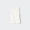 Ärmlös T-shirt i crepejersey med båthalsringning för dam Ärmlös T-shirt i crepejersey med båthalsringning för dam