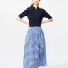 Seersucker-kjol med volym för dam | Gingham Seersucker-kjol med volym för dam | Gingham