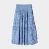 Seersucker-kjol med volym för dam | Gingham Seersucker-kjol med volym för dam | Gingham