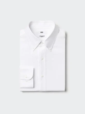 Slim fit-skjorta för män, strykfri | Knappkrage