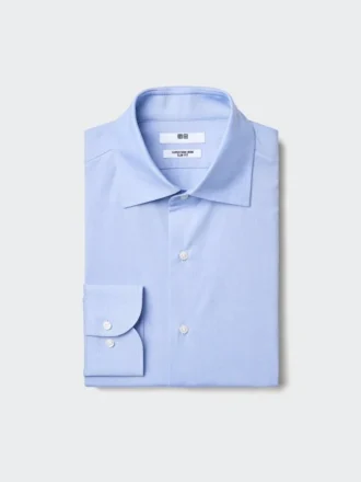 Slim-fit skjorta för män, strykfri | Spridd krage