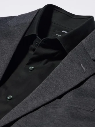 Slim-fit skjorta för män, strykfri | Spridd krage