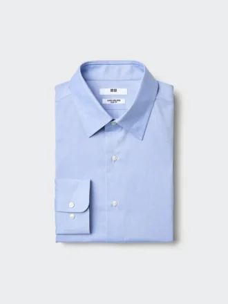 Slim-fit skjorta för män, strykfri | Vanlig krage