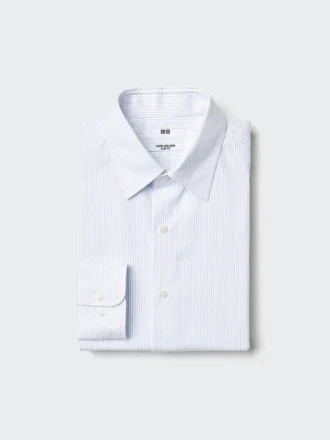 Slim fit-skjorta för män, strykfri | Vanlig krage | Randig