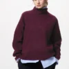 Souffle Yarn-tröja för dam | Hög hals