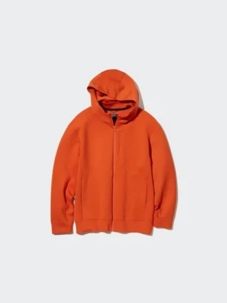 Stretch Dry Sweat långärmad hoodie med hel dragkedja för herr